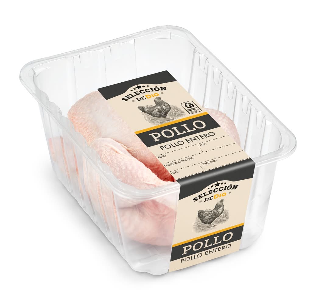 Pollo Entero Limpio Selección De Dia Bandeja 1.8 Kg Aprox.