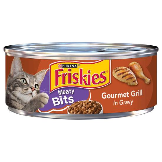 Friskies Prina Purina Meaty Bits Gourmet Grill in Gravy Cat Food