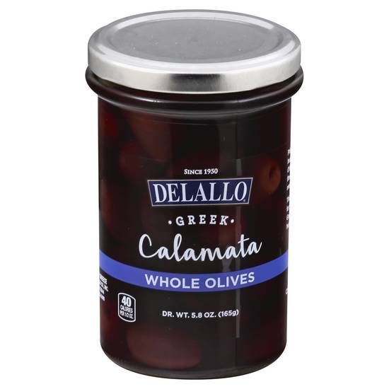 Delallo Greek Calamata Whole Olives (5.8 oz)
