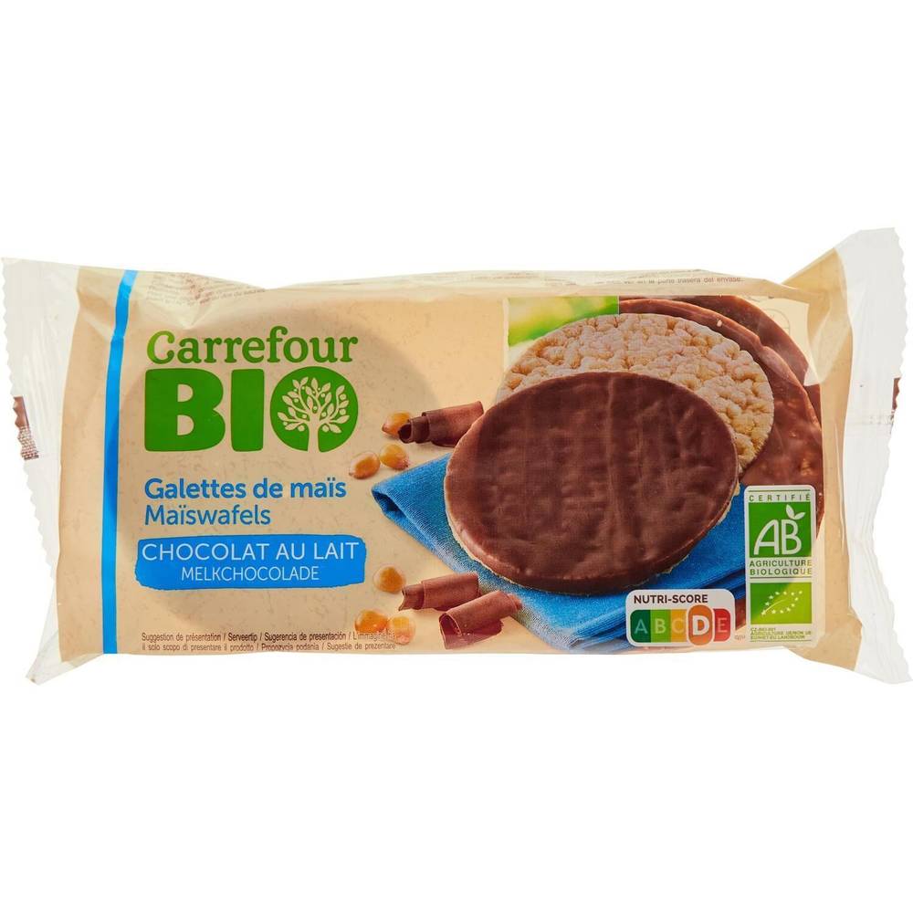 Carrefour Bio - Galettes de maïs chocolat au lait
