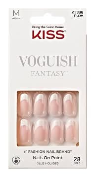 KISS Voguish Fantasy Fake Nails, M, Golden Warmth (0.07 oz, 31 ct)