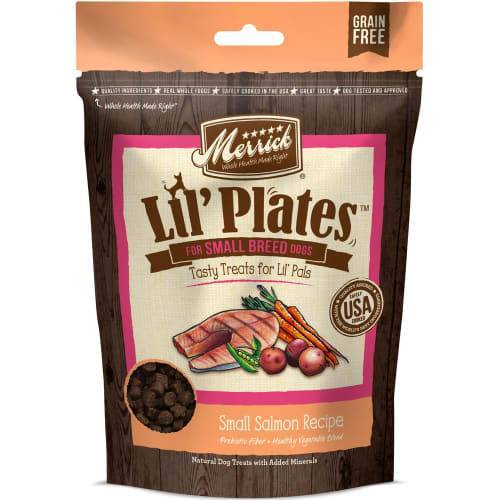 Merrick Lil' Plates Grain Free Small Salmon Small Breed Dry Dog Treats (5 oz bag)