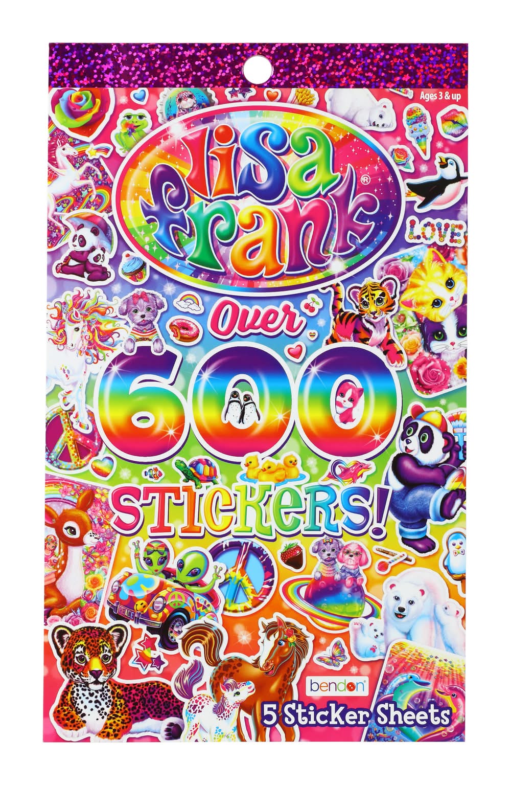 Lisa Frank® Over 600 Stickers Sheet Book Lisa Frank