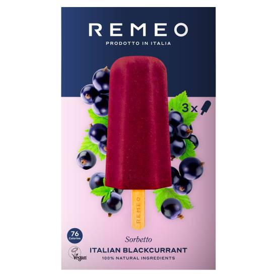 Remeo Trentino Blackcurrant Sorbetto Icecream (3 ct)