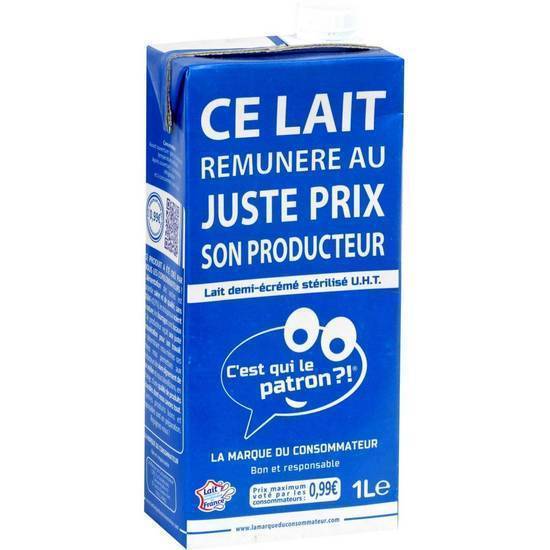 Brique lait marque consommateur C EST QUI LE PATRON 1L