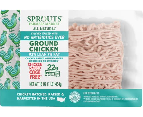 Sprouts 93% Ground Chicken No Antibiotics Ever