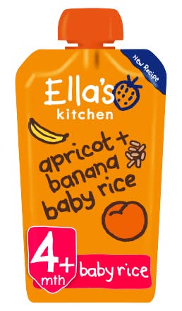 Ella's Kitchen Organic Apricot and Banana Baby Rice Baby Food Pouch 4+ Months (120g)