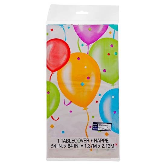 Occasions Birthday Balloon Printed Table Cover (54" X 90")