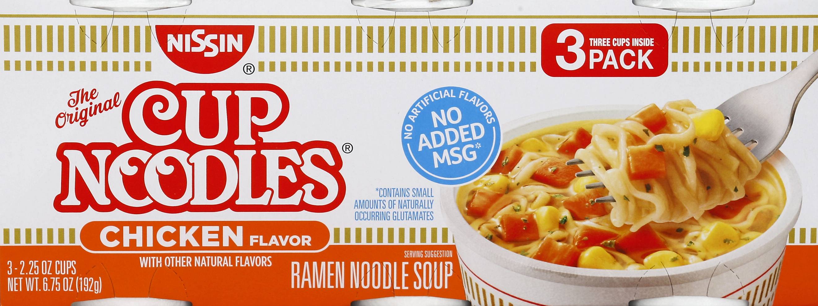Nissin Cup Noodles Chicken Flavor Ramen Soup (6.8 oz)