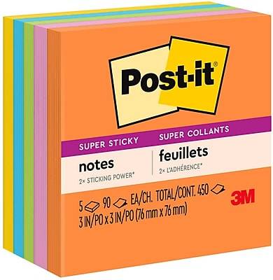 Post-It Super Sticky Notes, 3" X 3" ( 5 ct)