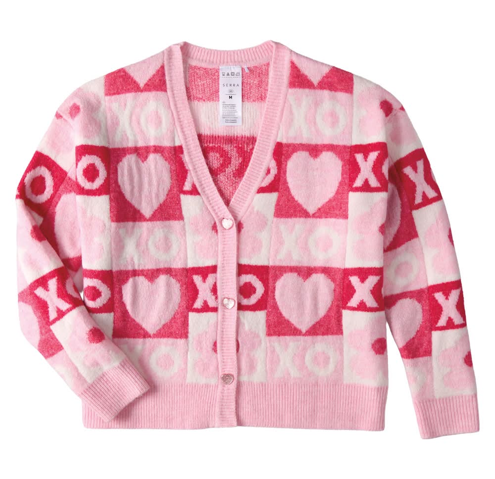 Serra XL Pink Cardigan Sweater