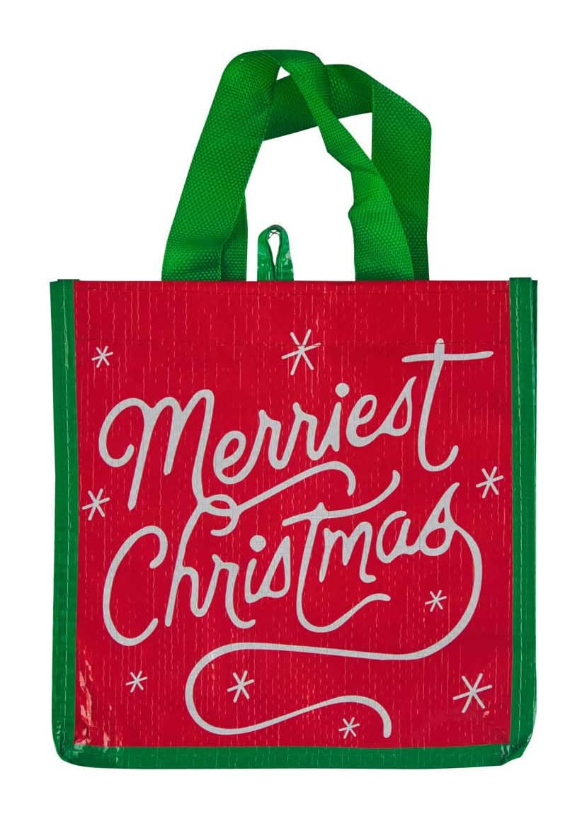 Holiday Style Christmas Reusable Bag, S, Assorted