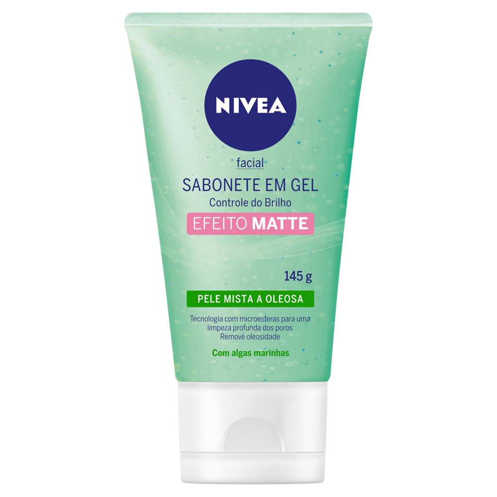 Nivea sabonete facial em gel efeito matte para pele mista a oleosa (145 g)