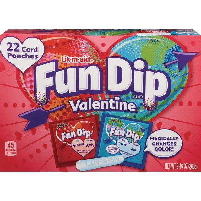 Fun Dip Valentine Card Exchange Kit, 22 ct, 9.46 oz