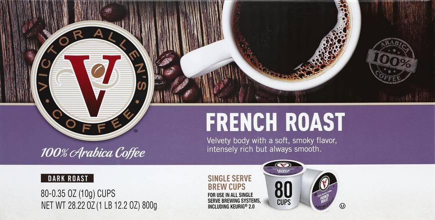Victor Allen's Coffee French Roast Single Serve Coffee Pods (80 cups)