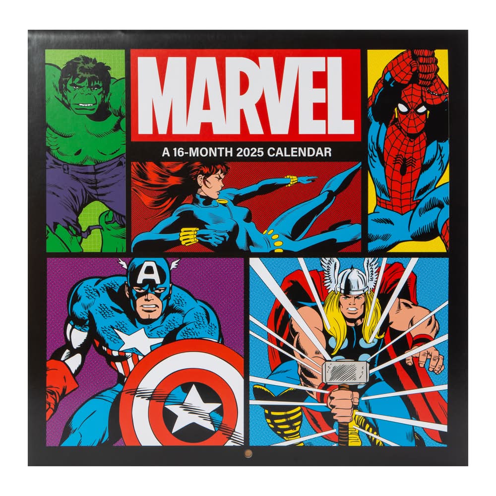 Trendy 16-Month 2025 Calendar Marvel