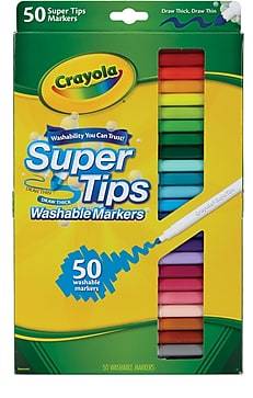 Crayola Washable Super Tips Markers, 50/Pack