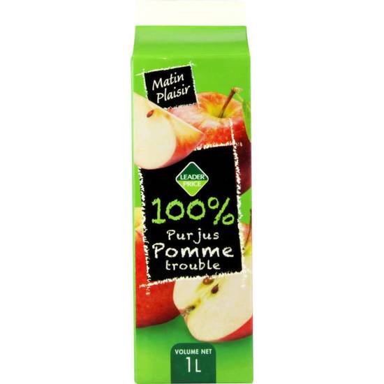 Leader Price Matin Plaisir 100% Pur Jus de Pomme en brique 1L