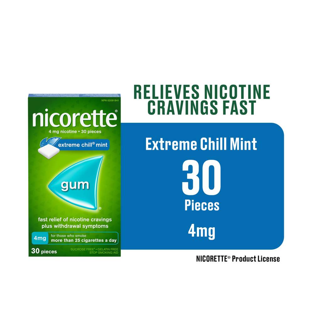 Nicorette Gum (4mg ex chill mint 30)