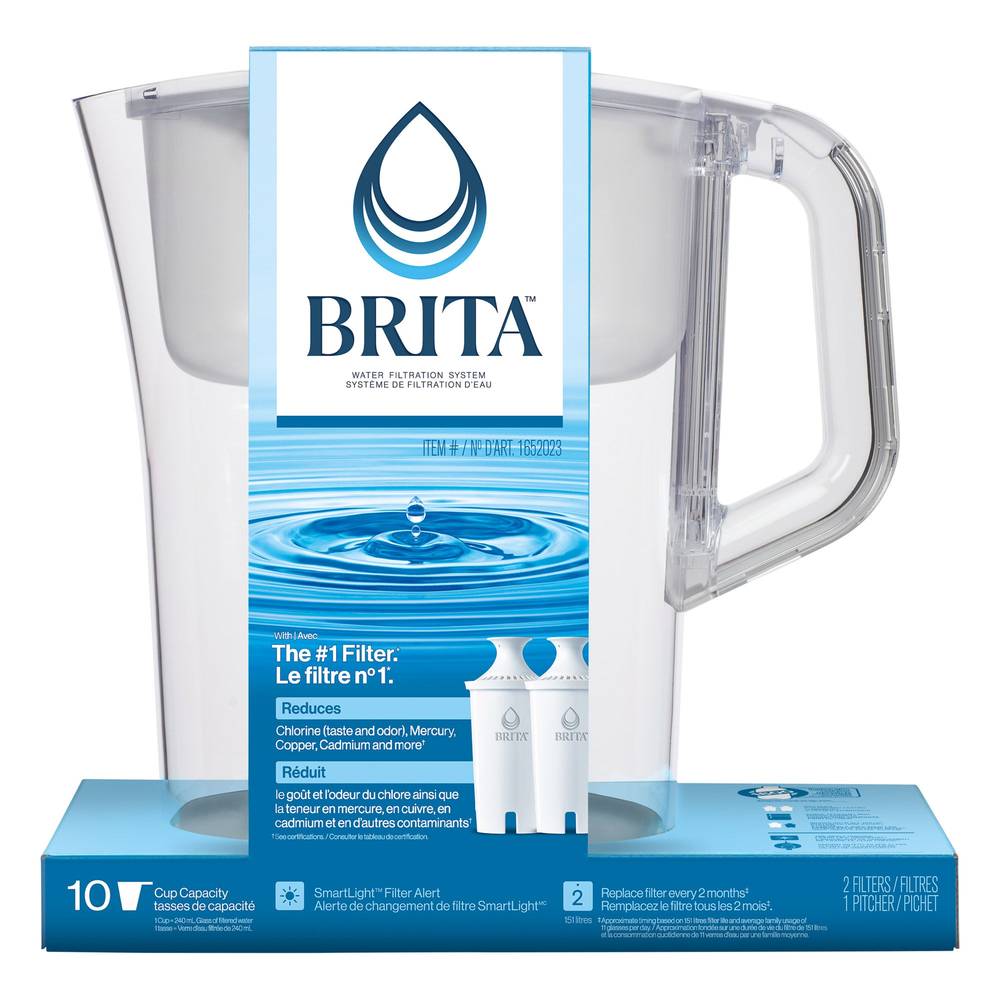 Brita Champlain Lake avec 2 Filtres 2.4 L - Champlain Pitcher with 2 Filters 2.4 L