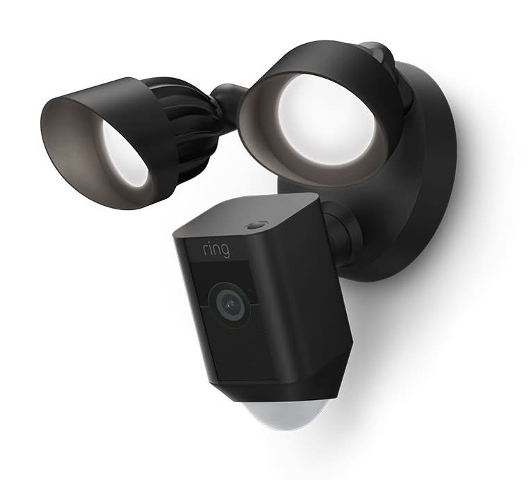 Ring Floodlight Cam Wired Plus - Smart Security Video Camera with 2 Motion-Activated LED Floodlights, 2-Way Talk, Color Night Vision, Black