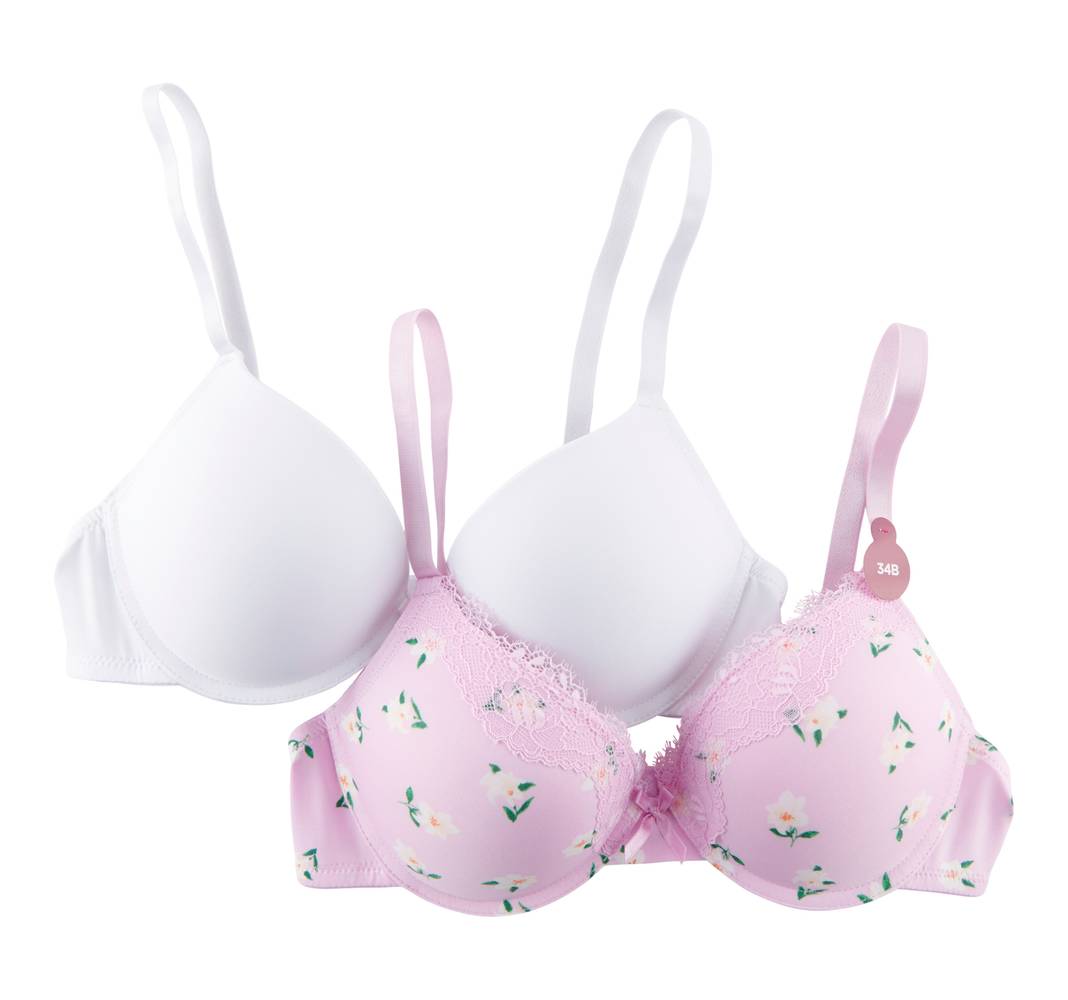 Carisma Women's Push Up Bra, 2-Pack (38 C, Brilliant White)