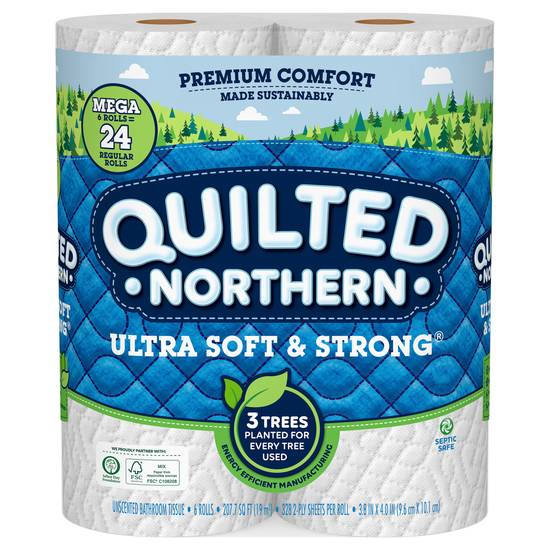 Quilted Northern Ultra Soft & Strong Mega Roll Unscented Bathroom Tissue (6 ct)