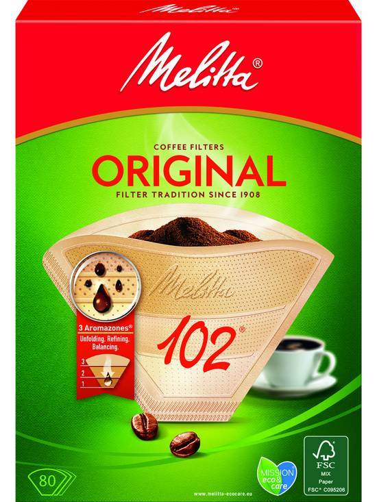 Melitta filtres a cafe brun 102/80