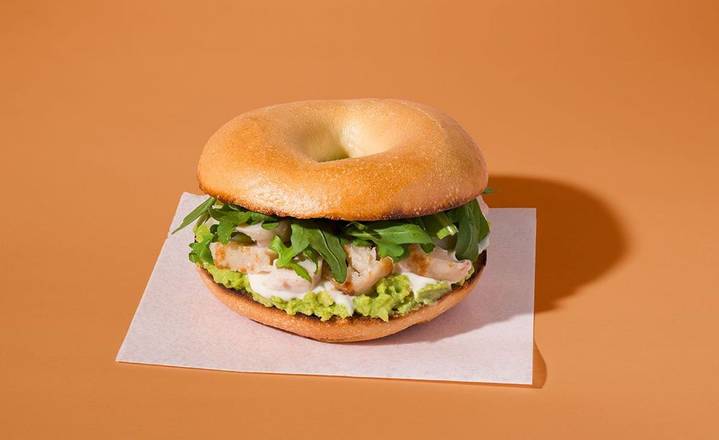 Chicken, Avo and Rocket Bagel