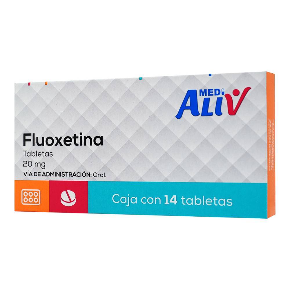 Medialiv fluoxetina tabletas 20 mg (14 piezas)