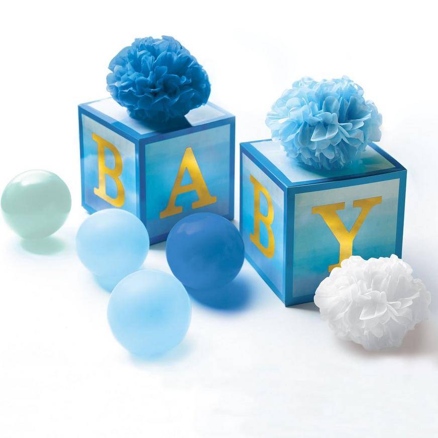 Party City Baby Shower Table Decorations, Pastel Blue (9 ct)