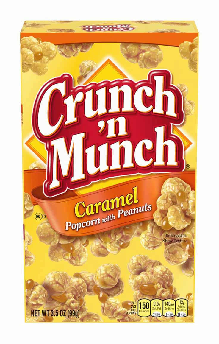 Crunch 'N Munch Caramel Popcorn With Peanuts 3.5 Oz.