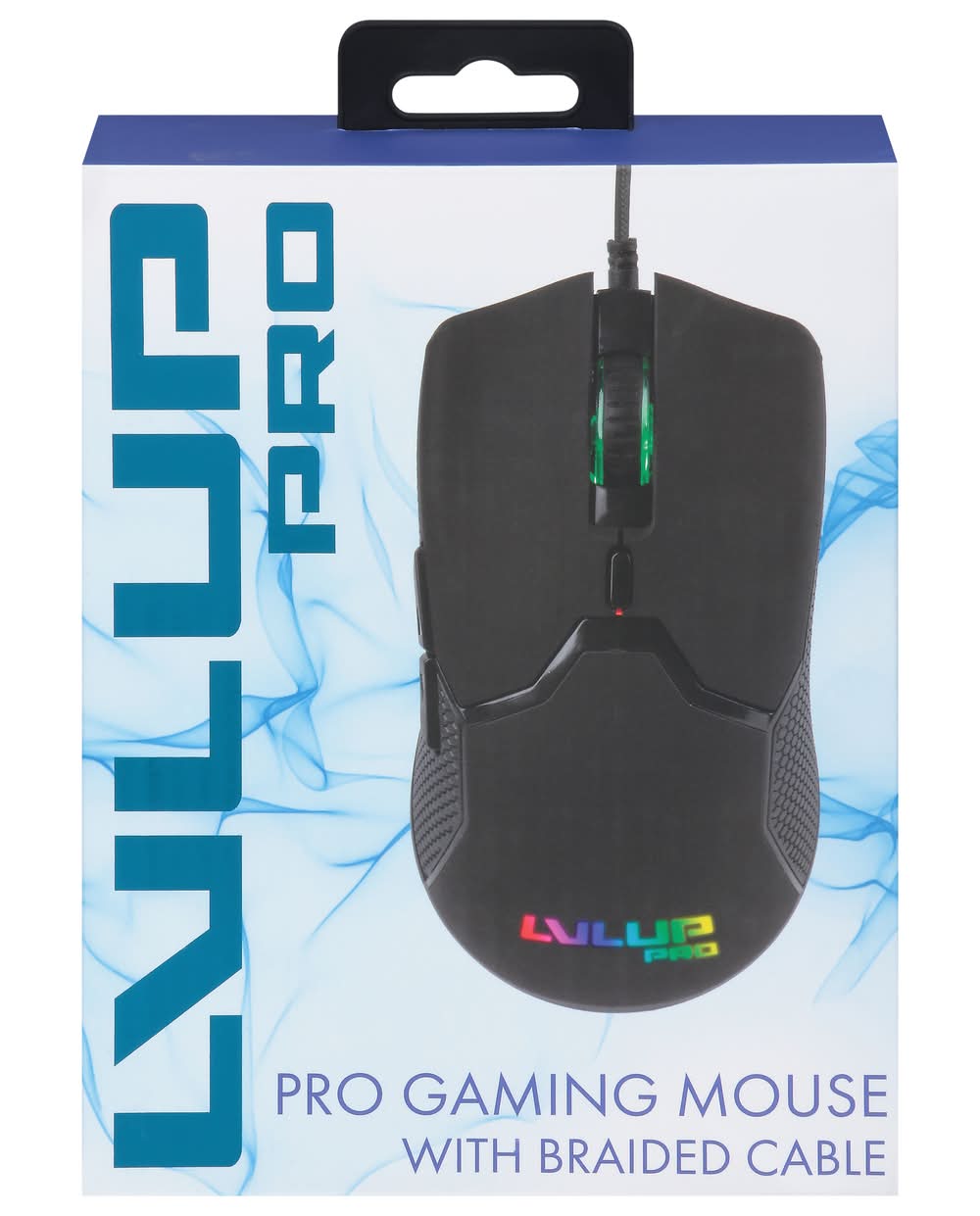 Level UP Pro Gaming Mouse With Braided Cable, Black