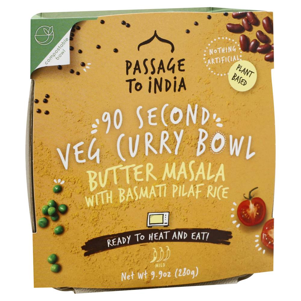 Passage To India Veg Curry Bowl Mild Butter Masala Basmati Pilaf Rice