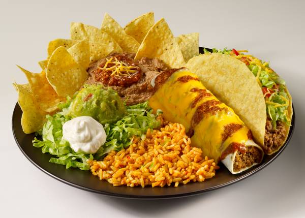 Beef Chilada/Taco Platter