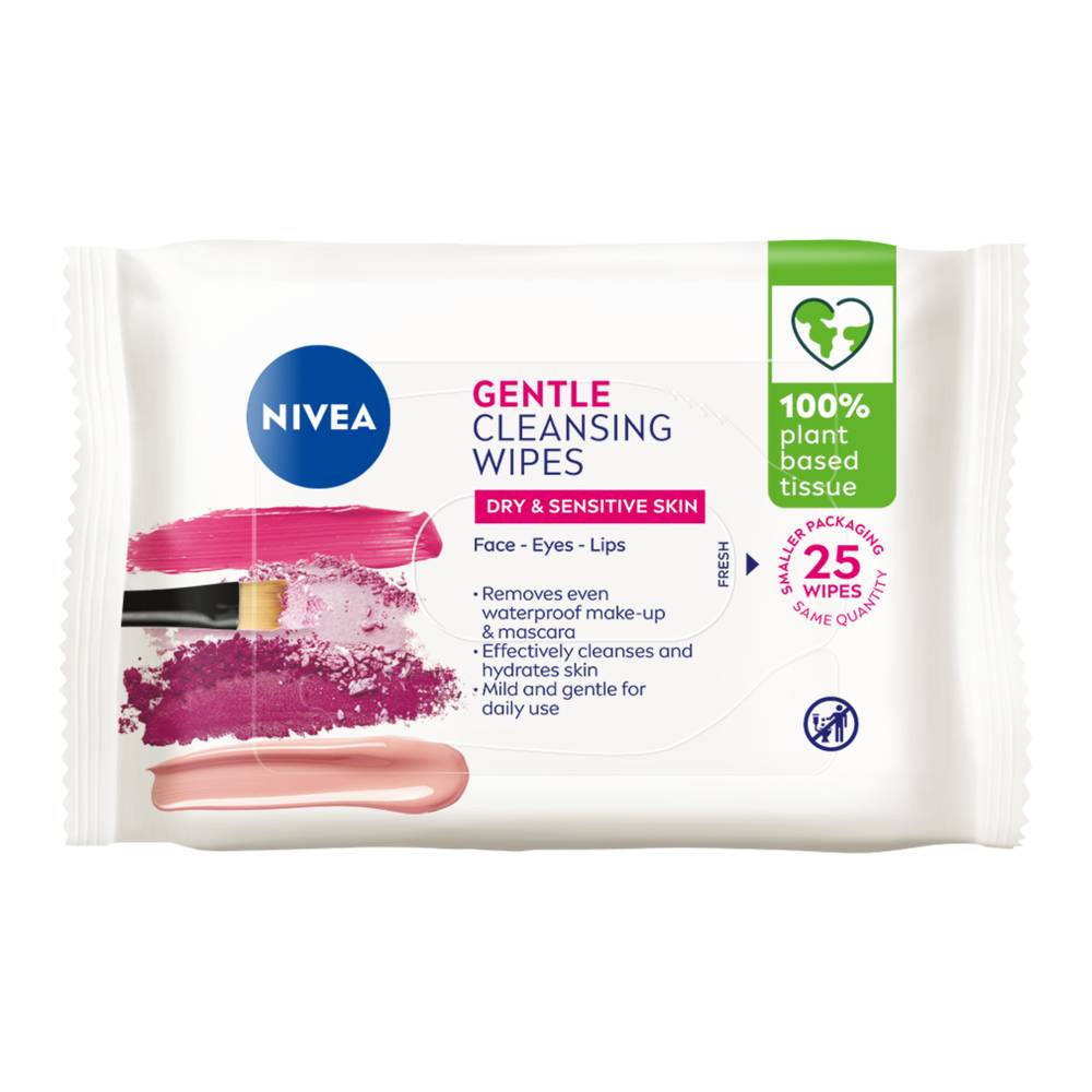 Nivea Gentle Cleansing Wipes Dry & Sensitive Skin 25 pack