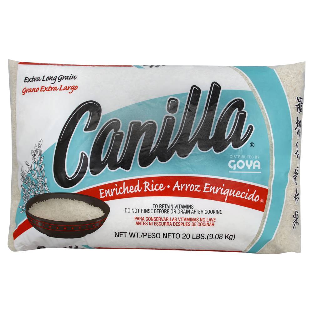 Goya Canilla Extra Long Grain Enriched Rice (20 lbs)