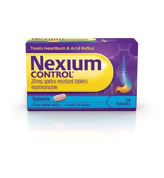 Nexium Control Heartburn and Acid Reflux Relief, 20mg Gastro-Resistant Esomeprazole 14 Tablets