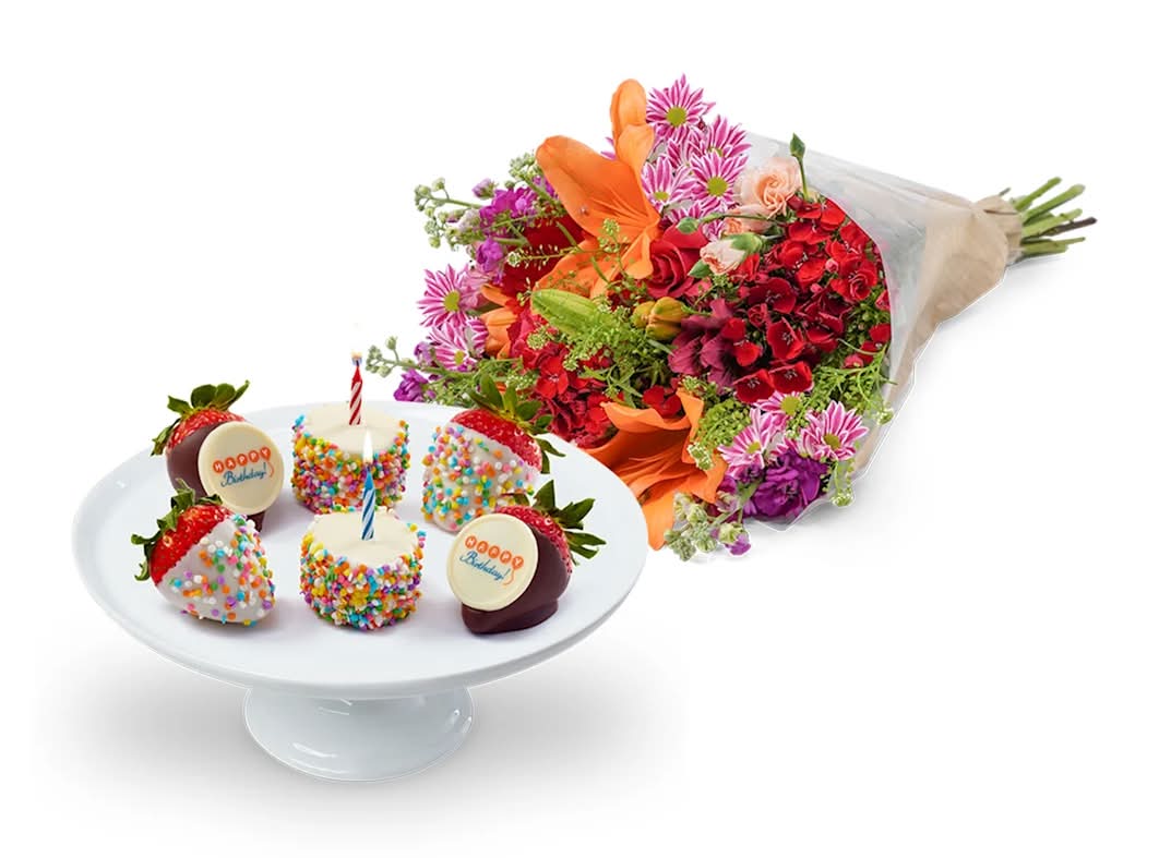 Birthday Flowers & Berries Box