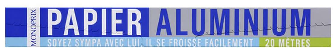Monoprix - Papier aluminium le rouleau, 20 mètres