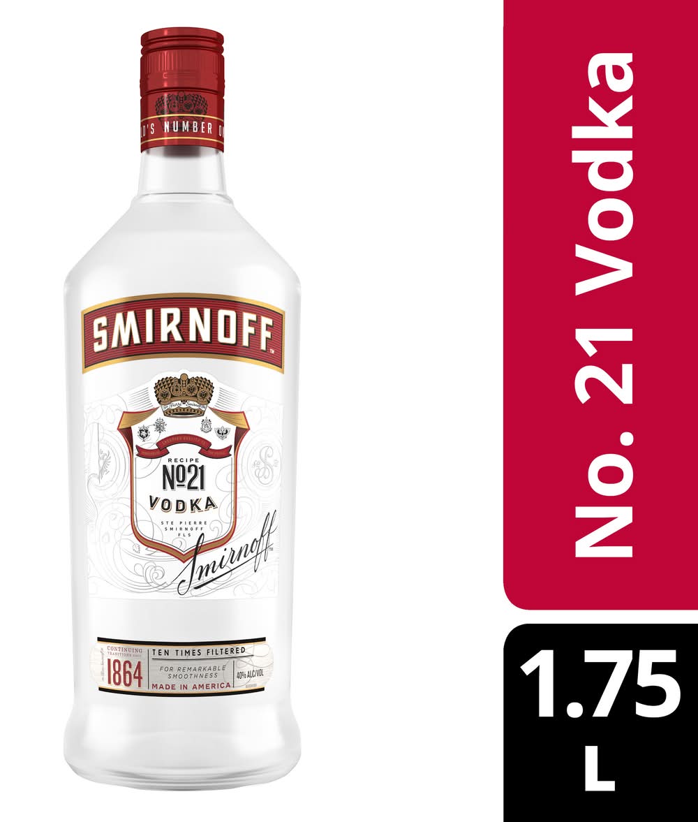 Smirnoff Gluten Free No. 21 80 Proof Vodka (1.75 L)