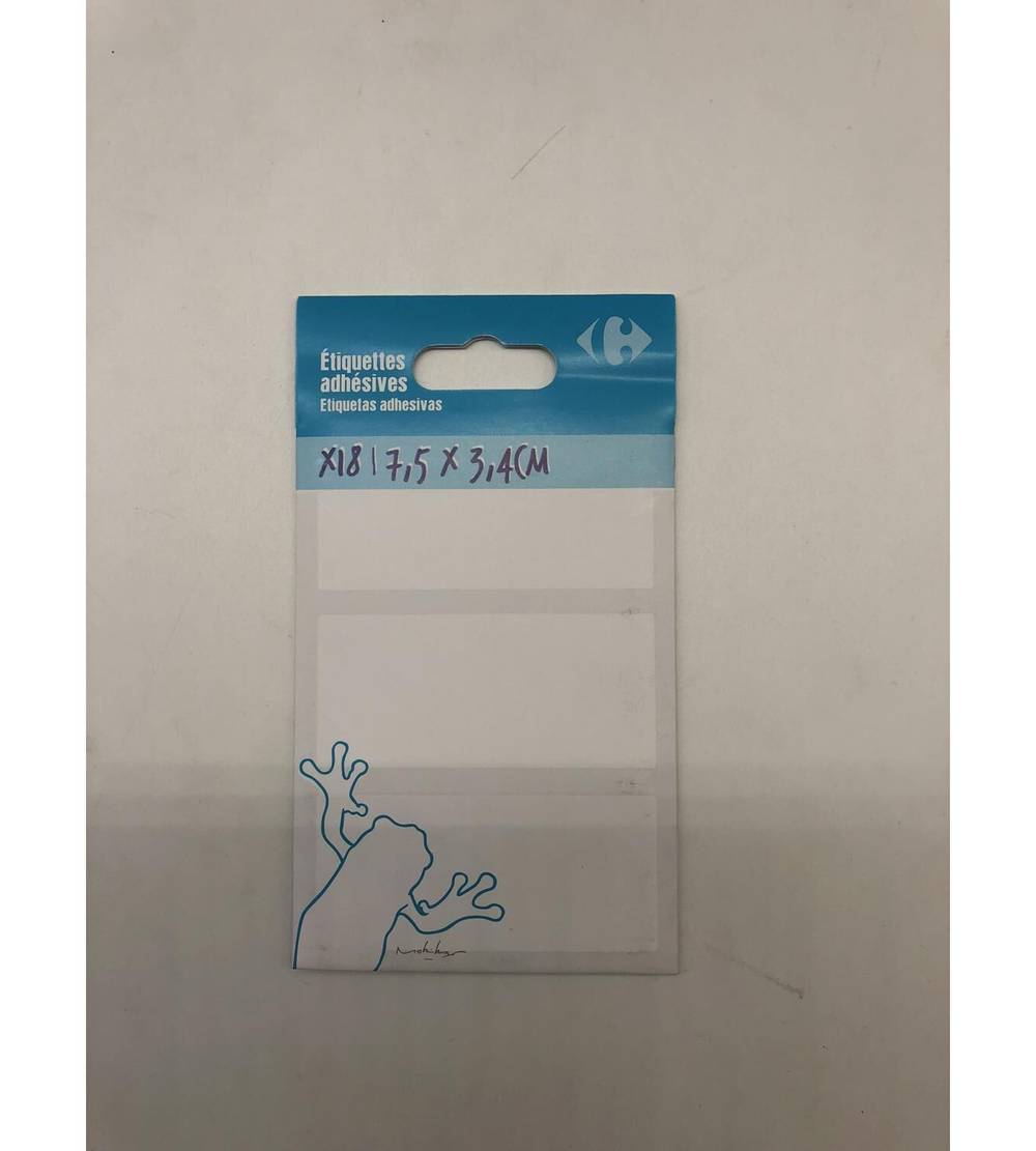 Carrefour - Etiquettes blanches 34x75 mm