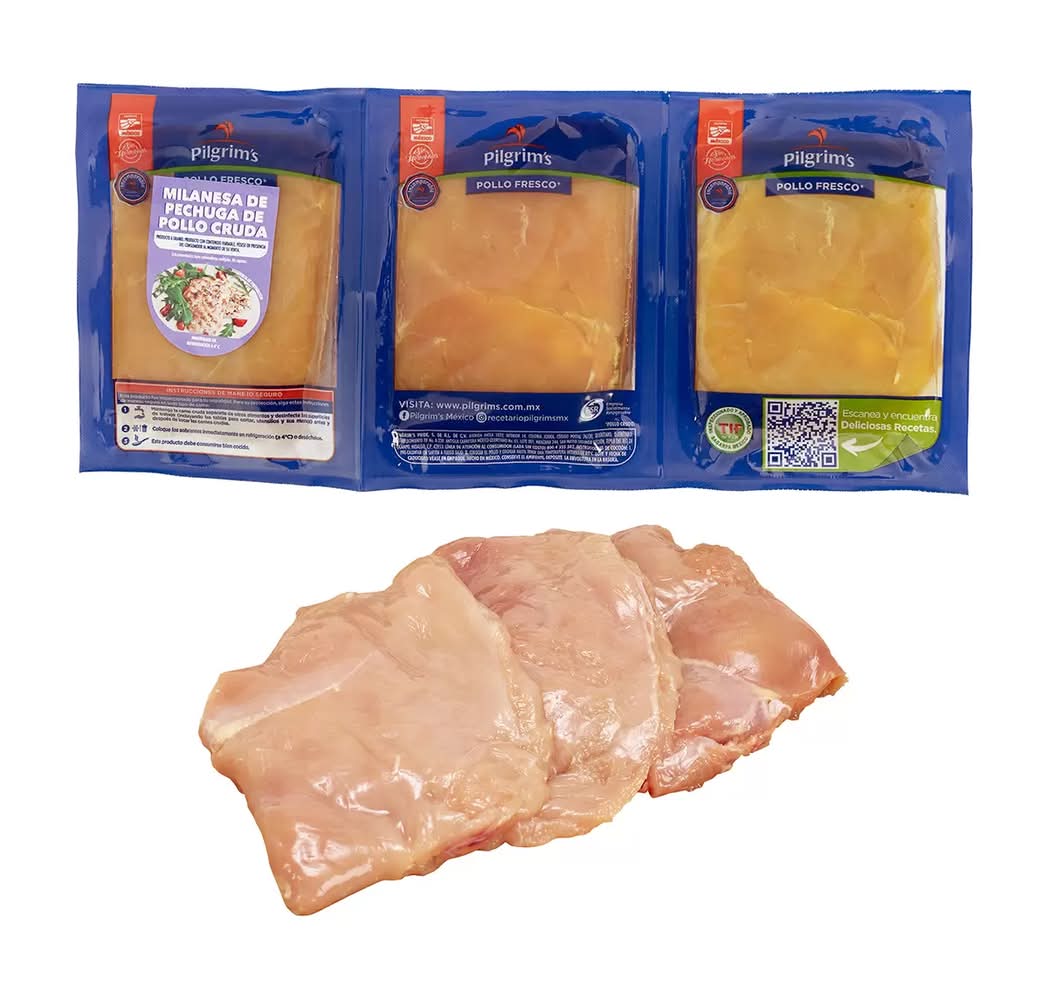 Pilgrim's · Milanesa de pechuga de pollo cruda