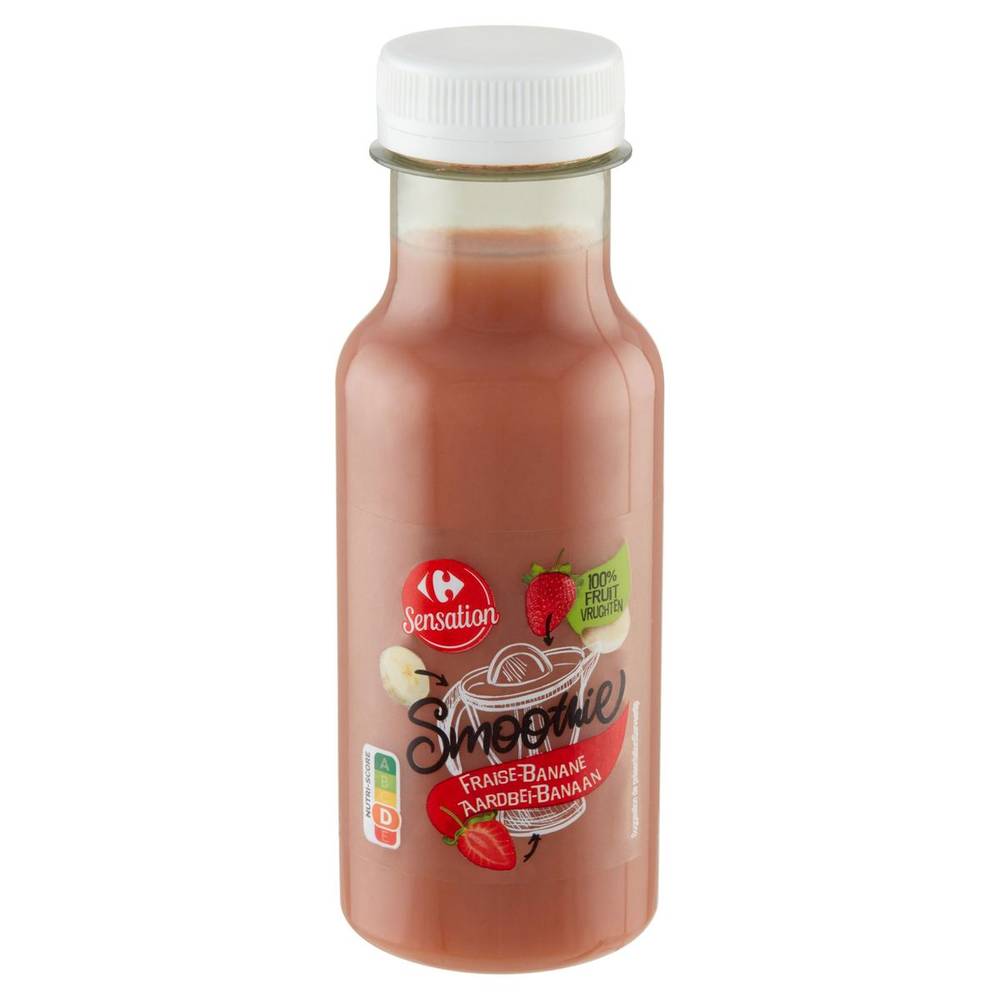 Carrefour Sensation Smoothie Fraise-Banane 250 ml