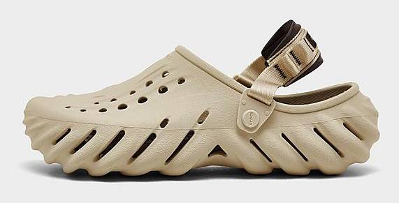 Crocs Echo Clog Shoes, 9, Bone/Black