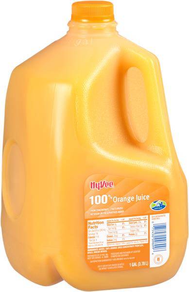 Hy-Vee 100% Juice, Orange (3.78 L)