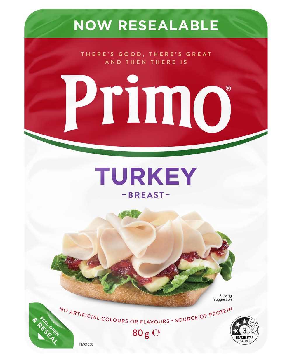 Primo Thinly Sliced Turkey Breast (80g)