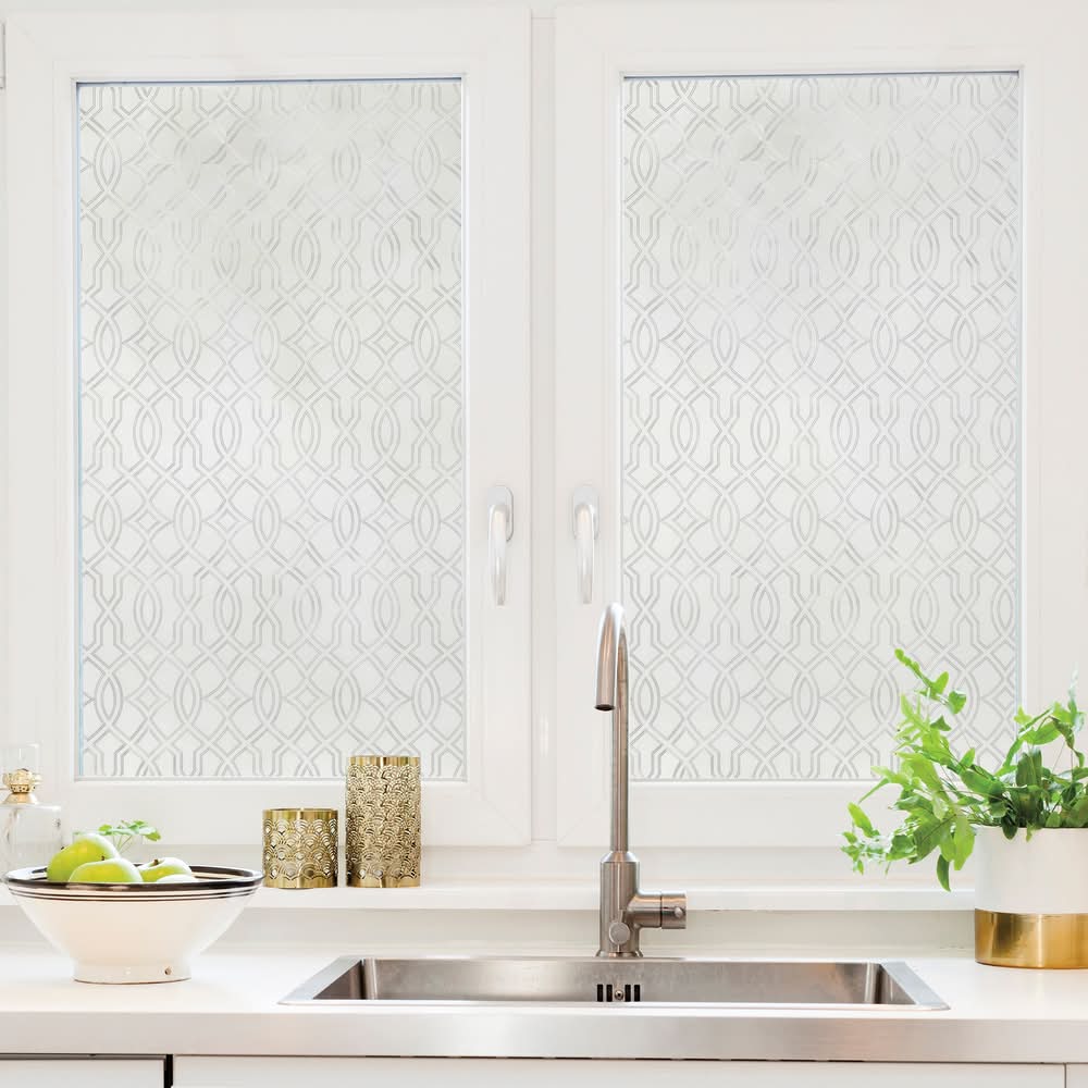 Style Selections Twisted Lattice 24-in x 36-in Privacy Decorative Window Film