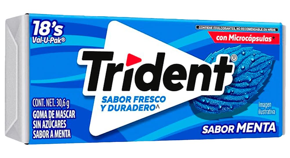 Trident · Goma de mascar sin azúcar, menta (30,6 g)