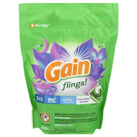 Gain Flings! Moonlight Breeze Detergent Capsules (35 ct)